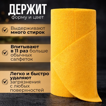 Тряпка для посуды, универсальная Gelo Home 20 шт, микрофибра